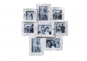 Bilderrahmen-Collage shabby-white aus Holz f�r bis zu 8 Bilder