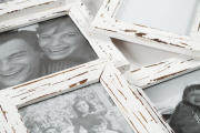 Bilderrahmen-Collage shabby-white aus Holz f�r bis zu 9 Bilder