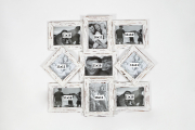 Bilderrahmen-Collage shabby-white aus Holz f�r bis zu 9 Bilder