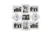 Bilderrahmen-Collage shabby-white aus Holz f�r bis zu 9 Bilder