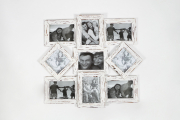 Bilderrahmen-Collage shabby-white aus Holz f�r bis zu 9 Bilder