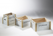 Storage-Kiste aus Holz rechteckig wei� S/4