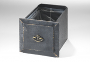 Schublade zum Bepflanzen aus Holz antique black mit Folie ausgeschlagen