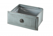 Schublade zum Bepflanzen aus Holz antique grey mit Folie ausgeschlagen