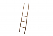 Dekoleiter aus geflammten Tanoak-Holz 167 cm natur - ohne Deko
