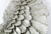 Deko-Fl�gel silber aus Polyresin zur Wanddekoration Engelsfl�gel