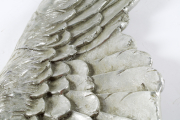 Deko-Fl�gel silber aus Polyresin zur Wanddekoration Engelsfl�gel