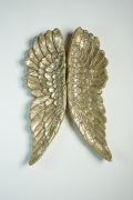 Deko-Fl�gel gold aus Polyresin zur Wanddekoration Engelsfl�gel