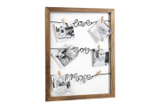 Bilderrahmen Bilderhalter LOVE YOU MORE mit Leinen und Klammern
