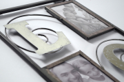 Wanddeko Bilderhalter LOVE aus Metall f�r 4 Fotos