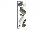 Wandbild STONES aus Metall in Erdt�nen