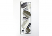 Wandbild STONES aus Metall in Erdt�nen
