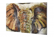 Metallbild 3D rechteckig ELEPHANT als 3D Relief