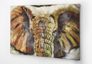 Metallbild 3D rechteckig ELEPHANT als 3D Relief