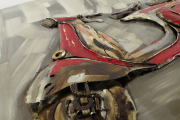 Metallbild 3D quadratisch VESPA als 3D Relief