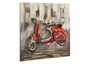 Metallbild 3D quadratisch VESPA als 3D Relief
