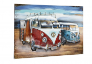 Metallbild 3D rechteckig VW BULLY 2 als 3D Relief