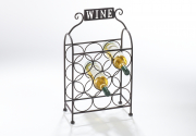 Weinregal WINE f�r 9 Flaschen aus Metall antikbraun