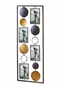 Wanddekoration aus Metall Kreise und Quadrate mit Bilderhalter