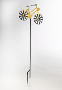 Gartenstecker Dekostecker YELLOW BIKE aus Metall
