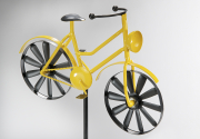 Gartenstecker Dekostecker YELLOW BIKE aus Metall