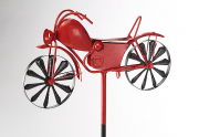 Gatenstecker Dekostecker MOTORRAD aus Metall rot