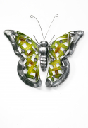 Wanddekoration Schmetterling aus Metall mit Acrylperlen