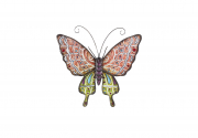 Deko-Schmetterling Metall Pastellt�ne lackiert 32 cm