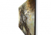 Metallbild 3D rechteckig quadratisch mit Big Ben als 3D Relief