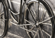 Wandbild aus Holz/Metall 3D Fahrrad Graut�ne quer rechteckig