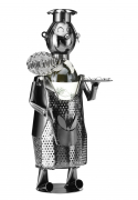 Flaschenhalter aus Metall Kellner ohne Flasche