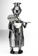 Flaschenhalter aus Metall Kellner ohne Flasche
