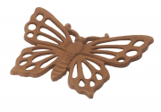 Dekoschmetterling aus Metall rost-braun