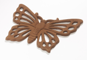 Dekoschmetterling aus Metall rost-braun