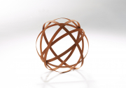 Deko-Kugel aus Metall 35 cm rost-braun
