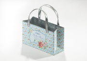 Deko-Pflanztasche aus Metall mit Dekor FLEURS