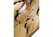Metallbild 3D rechteckig quer mit einer Weltkarte als 3D Relief NEU