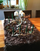 Kerzenst�nder GEWEIH aus Metall f�r 3 Kerzen ohne Deko