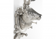 Garderobe HIRSCH aus Metall mit 4 Haken zum Aufh�ngen ohne Deko