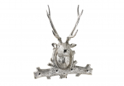 Garderobe HIRSCH aus Metall mit 4 Haken zum Aufh�ngen ohne Deko