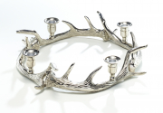 Kerzenst�nder HIRSCH Kranz rund aus Metall f�r 4 Kerzen ohne Deko