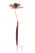 Gartenstecker RUSTY FLOWER in Rostoptik Materialmix 118 cm hoch