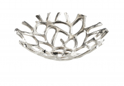 Dekoschale WEAVE aus Metall rund silberfarben