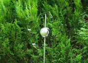 Dekostecker Gartenstecker FLOWER aus Edelstahl 136 cm