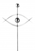 Dekostecker Gartenstecker EYE aus Edelstahl 116 cm