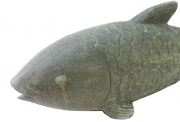 Gartendeko Fisch aus robustem Steinguss 65x16x22 cm