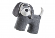 T�rstopper Hund grau aus Stoff gef�llt mit Sand Stoff 100 % Polyester