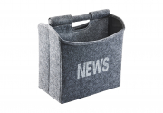 Zeitungsst�nder faltbar aus grauem Filz 31x19x31cm