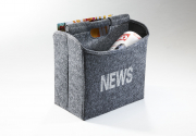 Zeitungsst�nder faltbar aus grauem Filz 31x19x31cm