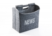 Zeitungsst�nder faltbar aus grauem Filz 31x19x31cm